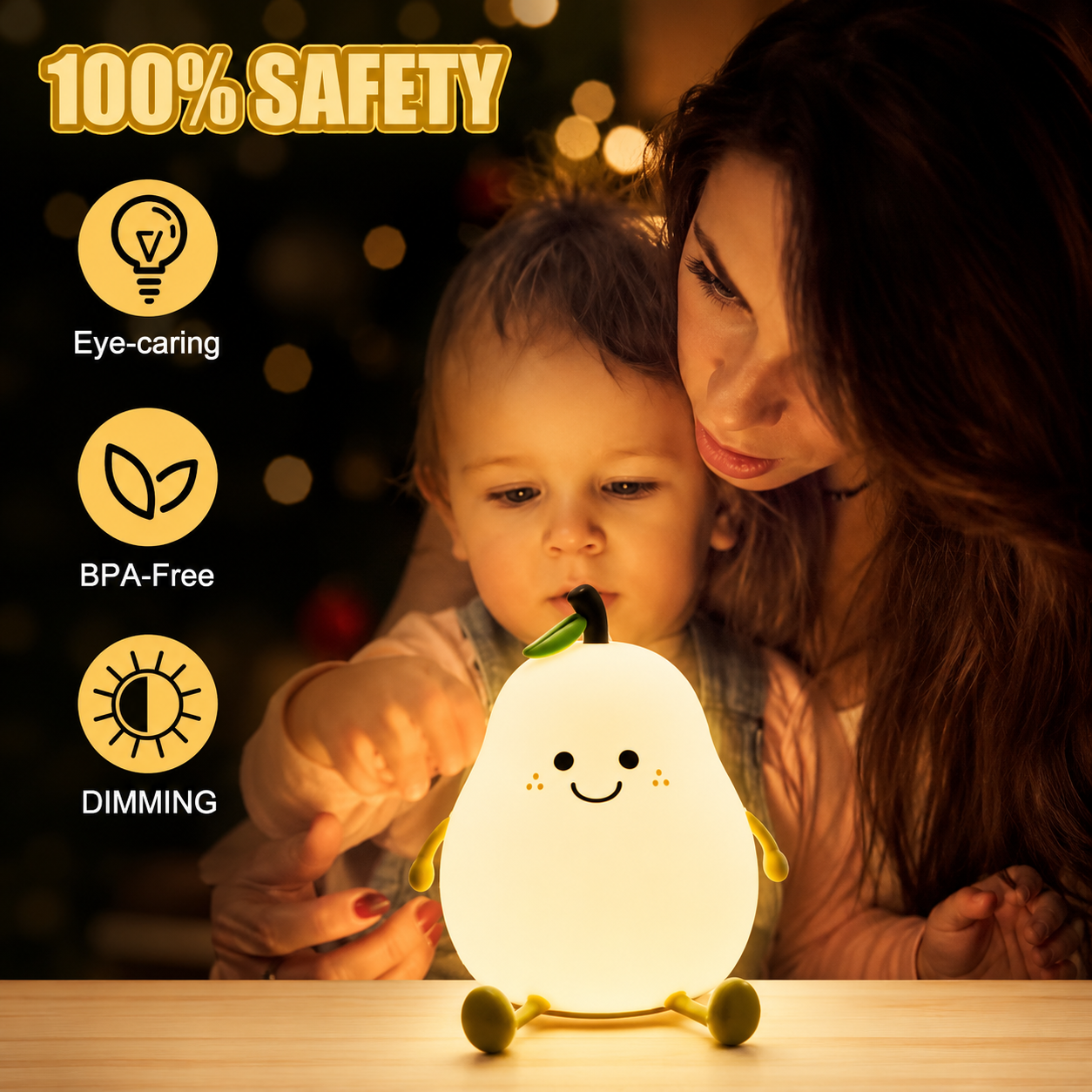 Cute Pear Night Lamp