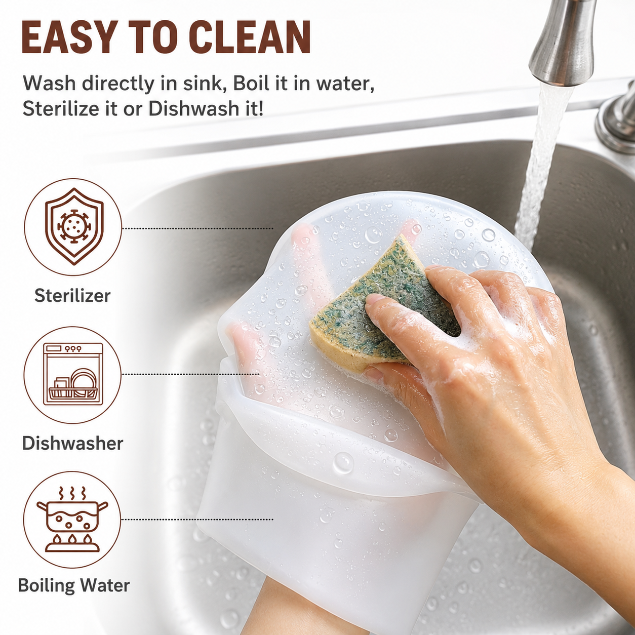 Mess-Free Silicon kneading Bag