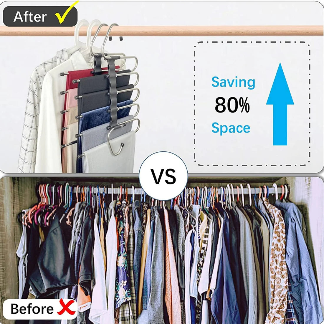 5 in 1 ABS Foldable Hangers (Pack of 2)