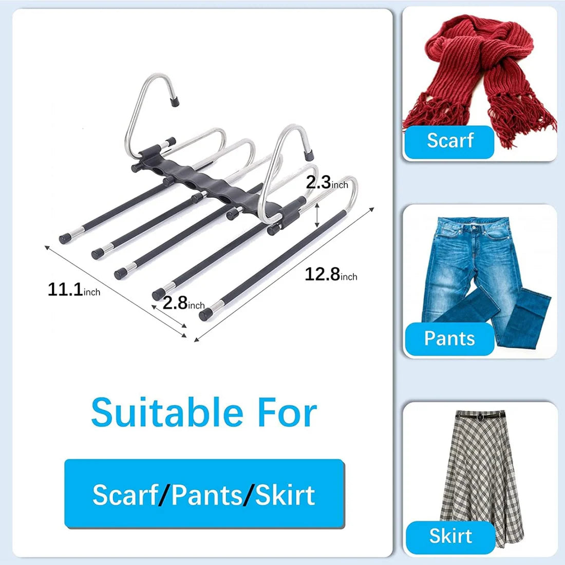 5 in 1 ABS Foldable Hangers (Pack of 2)