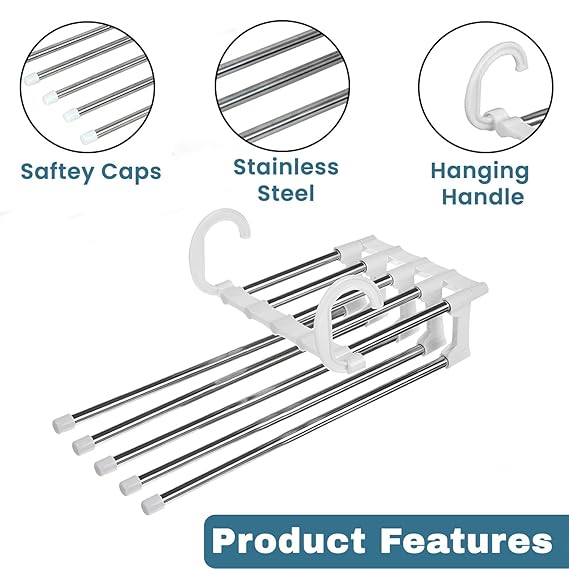 5 in 1 ABS Foldable Hangers (Pack of 2)