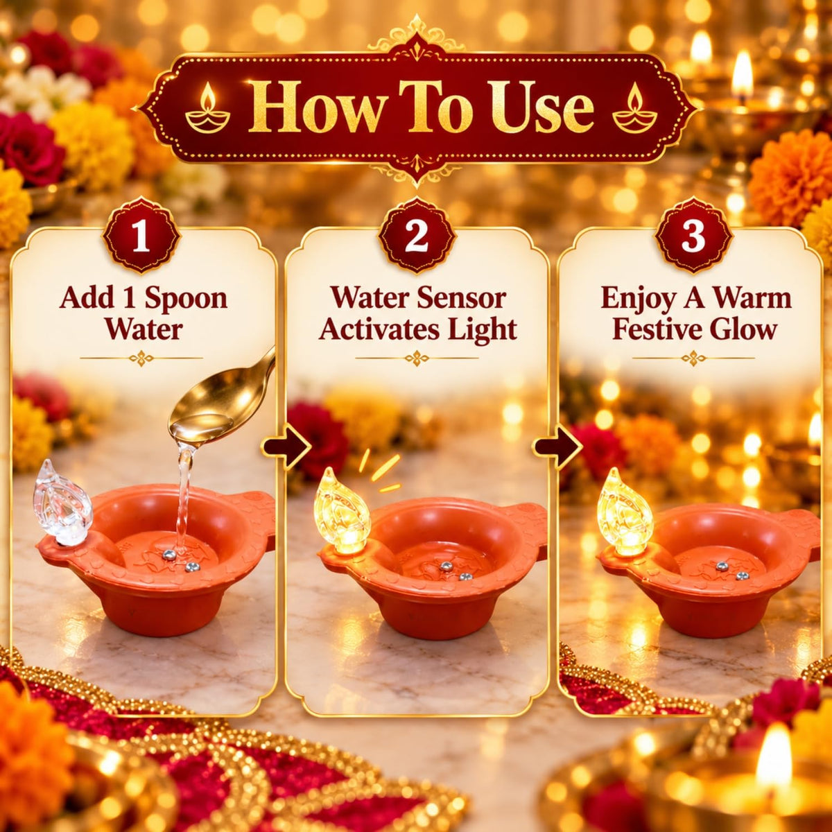 Water Sensor LED Diyas