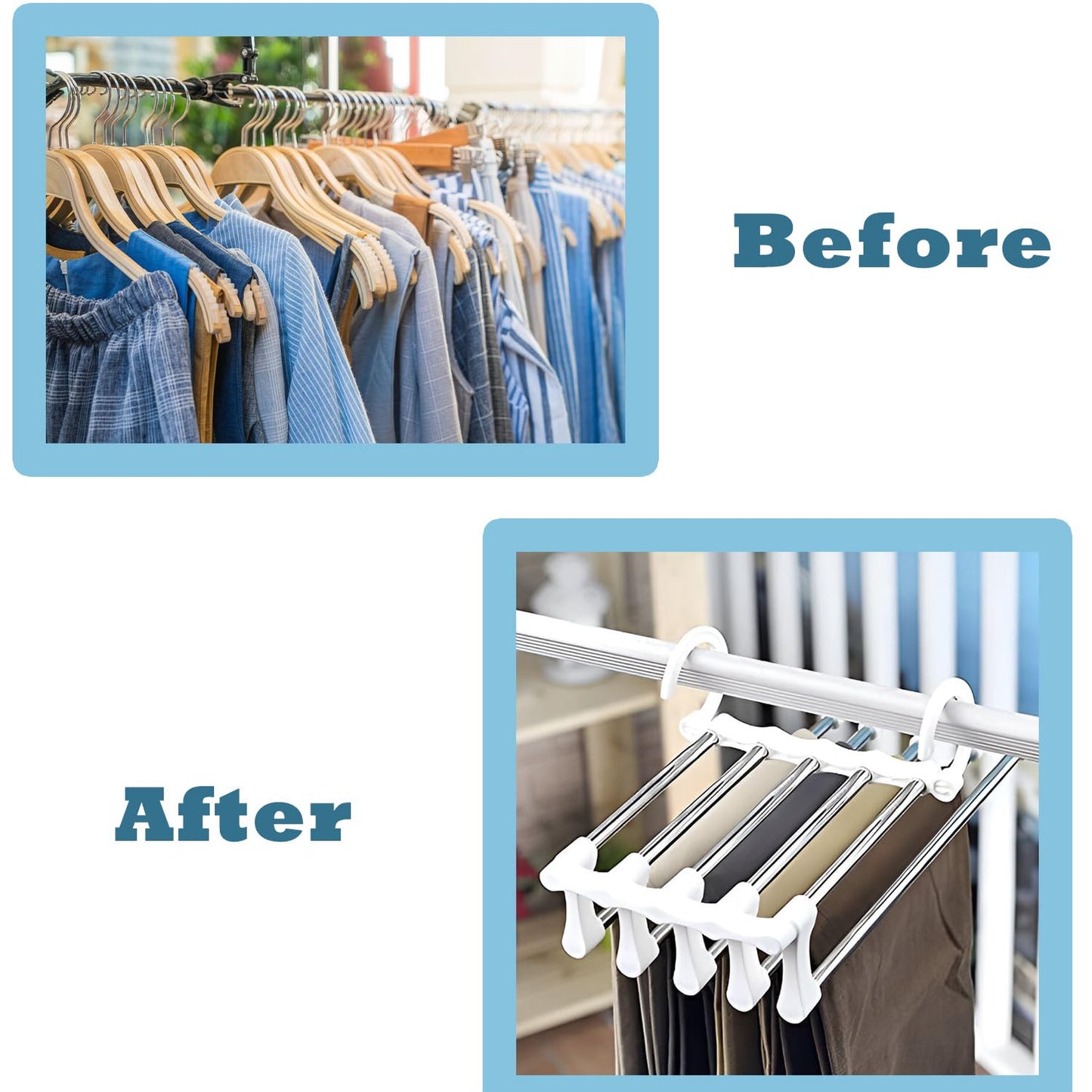 5 in 1 ABS Foldable Hangers (Pack of 2)