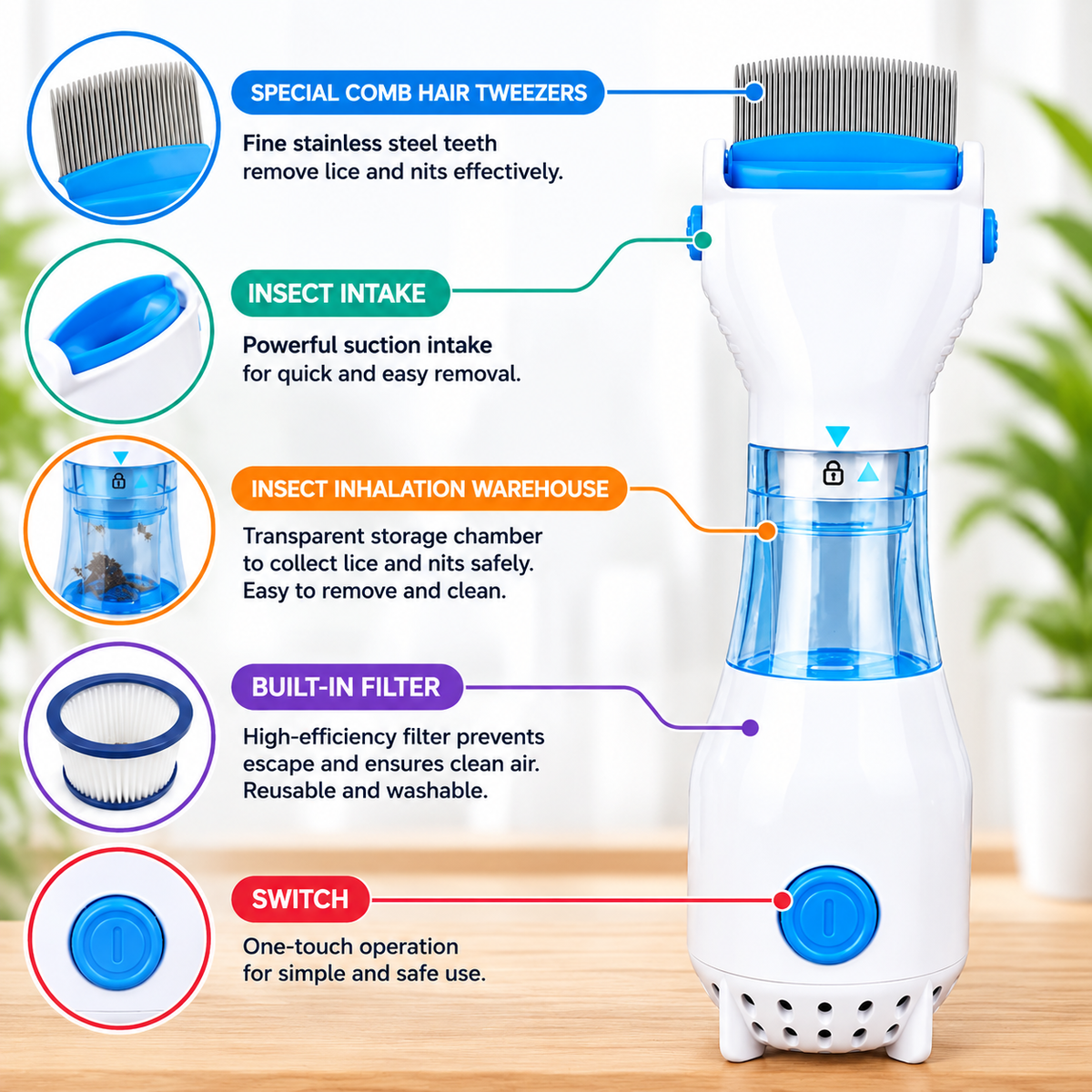 Electric Lice Removal Comb