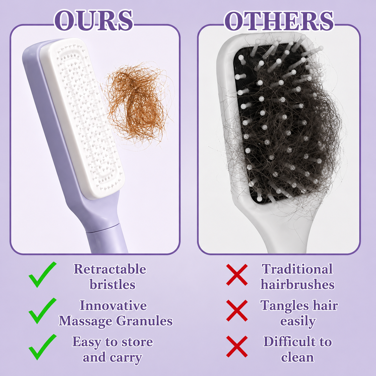 Self Cleaning Hair Brush