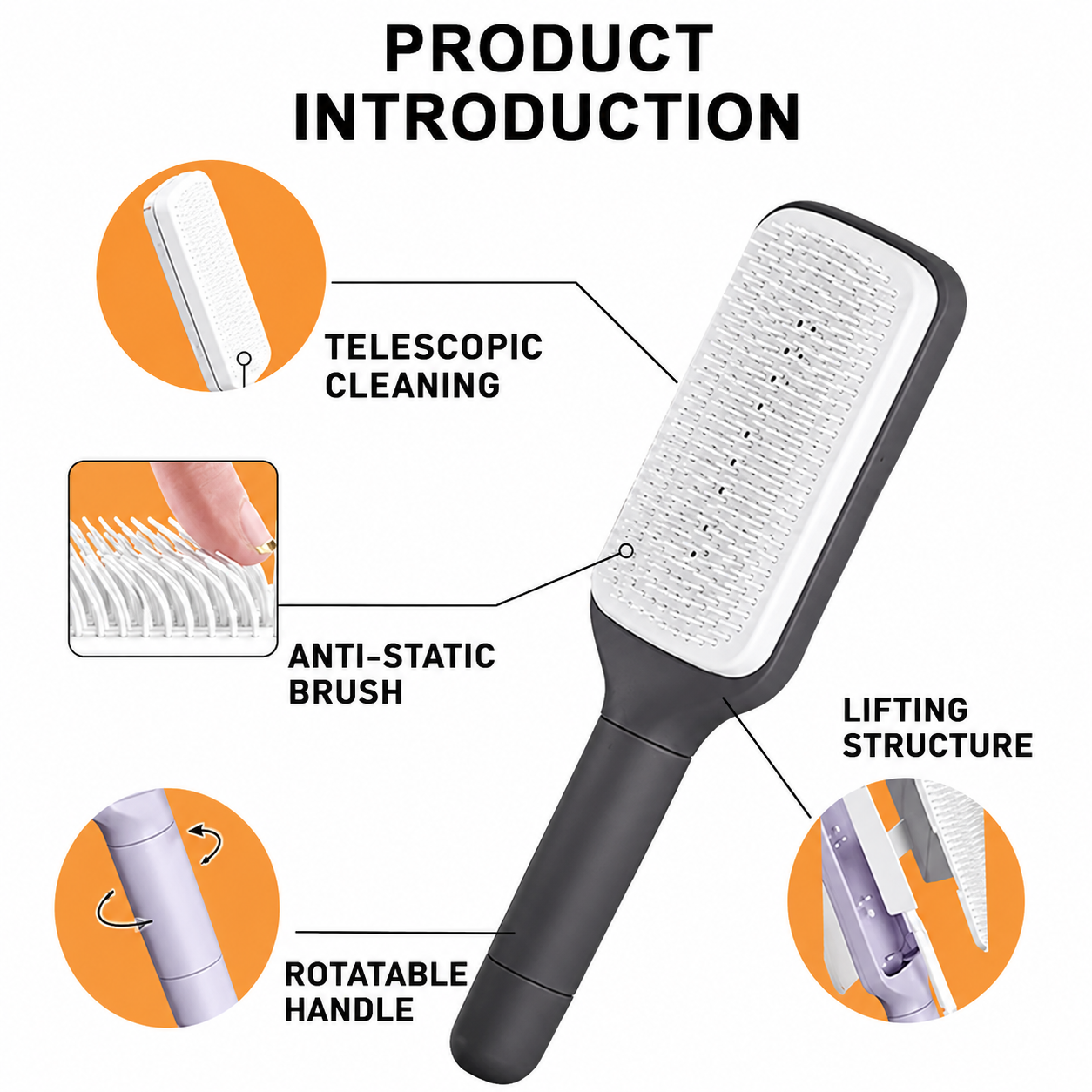 Self Cleaning Hair Brush